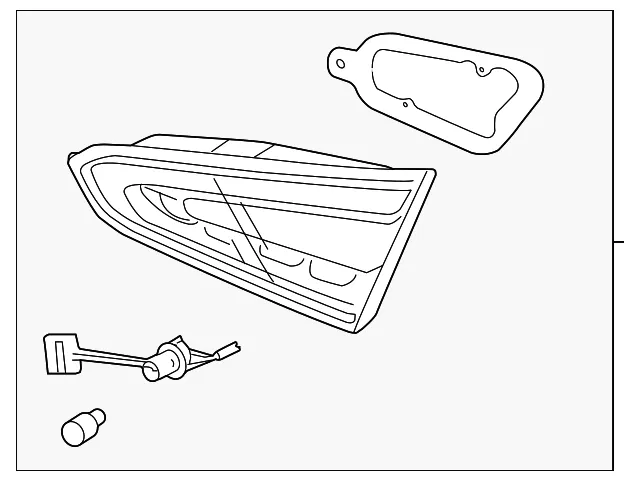 Backup Lamp Assembly - Passenger Side (RH) - Kia (92404-A7330)