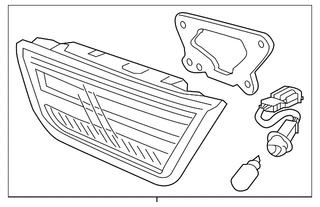 Backup Lamp Assembly - Passenger Side (RH) - Kia (92404-D4620)
