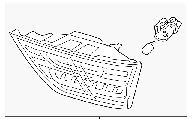 Backup Lamp Assembly - Passenger Side (RH) - Kia (92404-F6020)