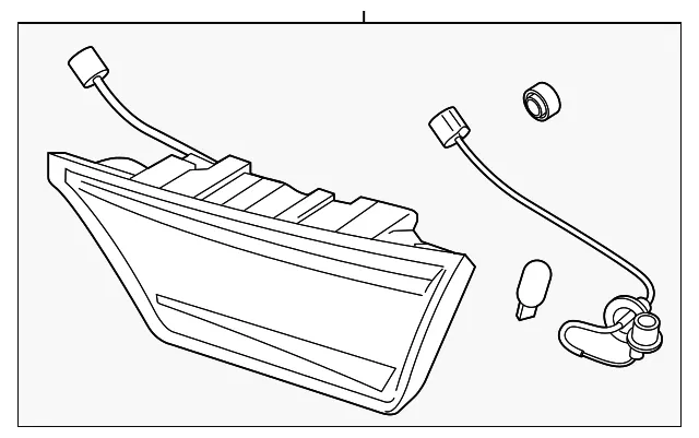 Backup Lamp Assembly - Passenger Side (RH) - Kia (92404-M7000)