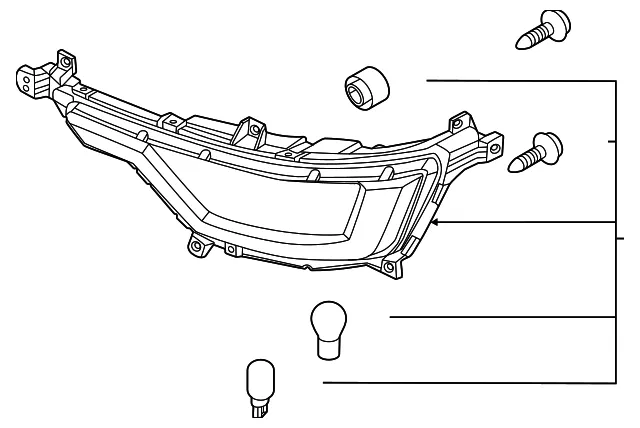 Backup Lamp Assembly - Kia (92405-AT000)