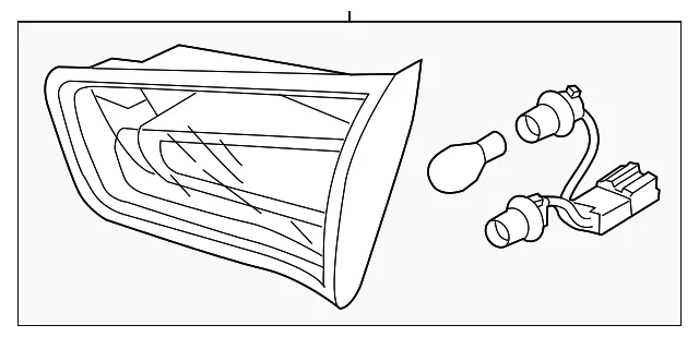 Backup Lamp Assembly - Passenger Side (RH) - Kia (92406-3W620)