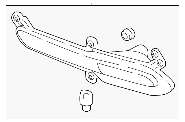 Backup Lamp Assembly - Passenger Side (RH) - Kia (92406-G5000)