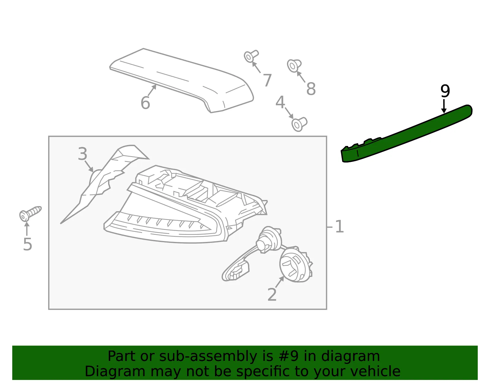 Reflector - Kia (92406-J5510) - view 2