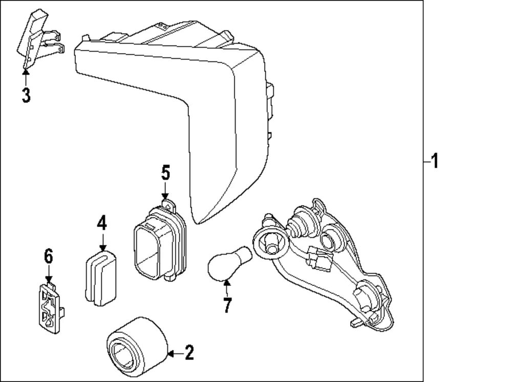 Tail Light Bracket - Kia (92421-GG000)