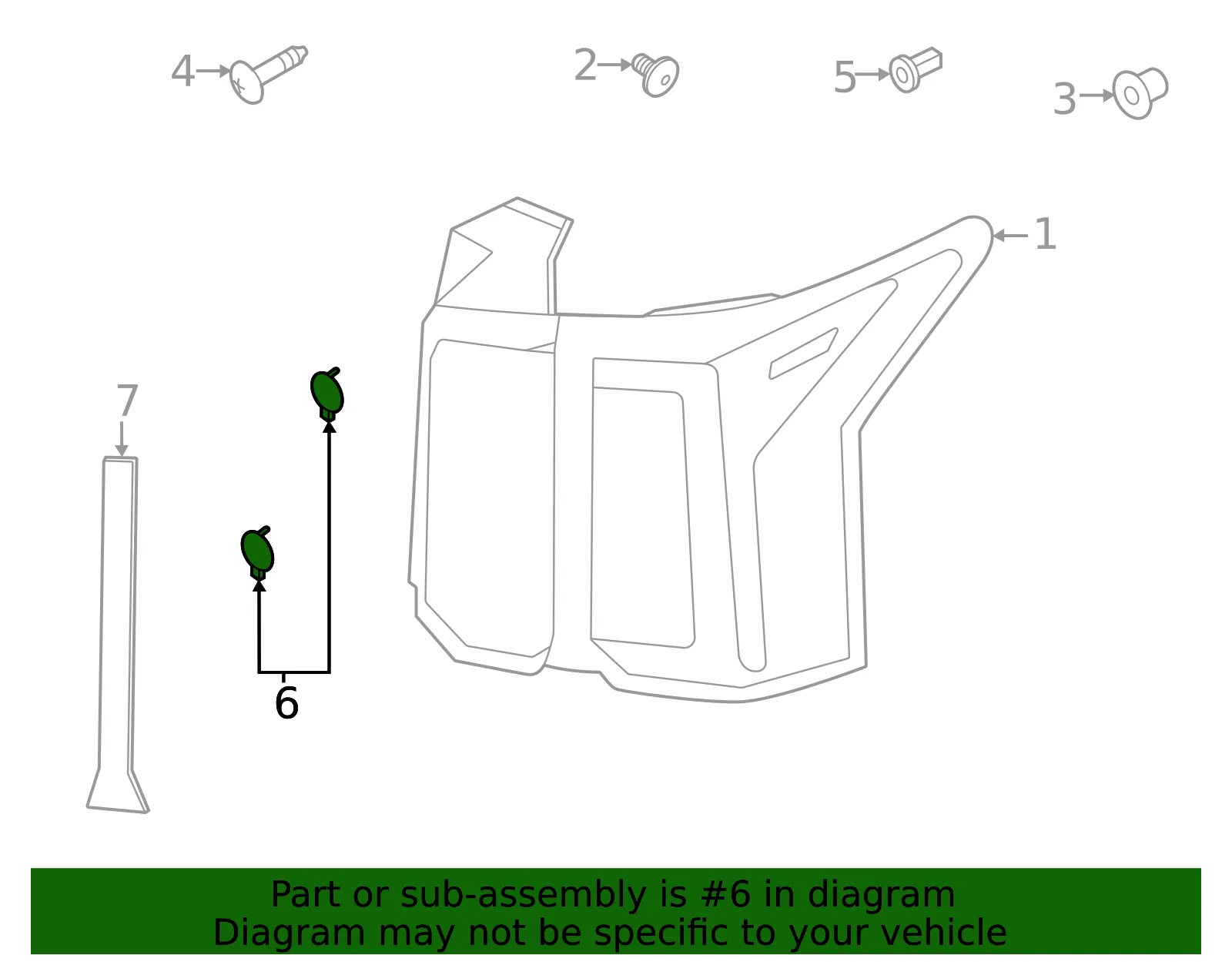 Tail Lamp Assembly Cap - Kia (92431-P2000) - view 2