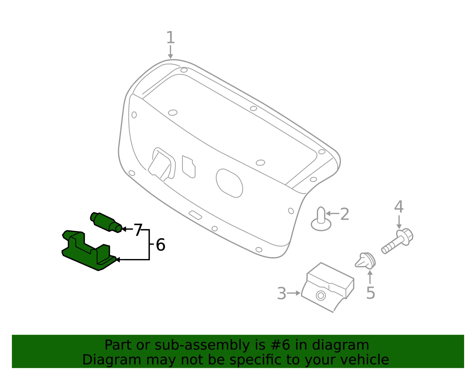 Trunk Lamp - Kia (92601-3F000) - view 2