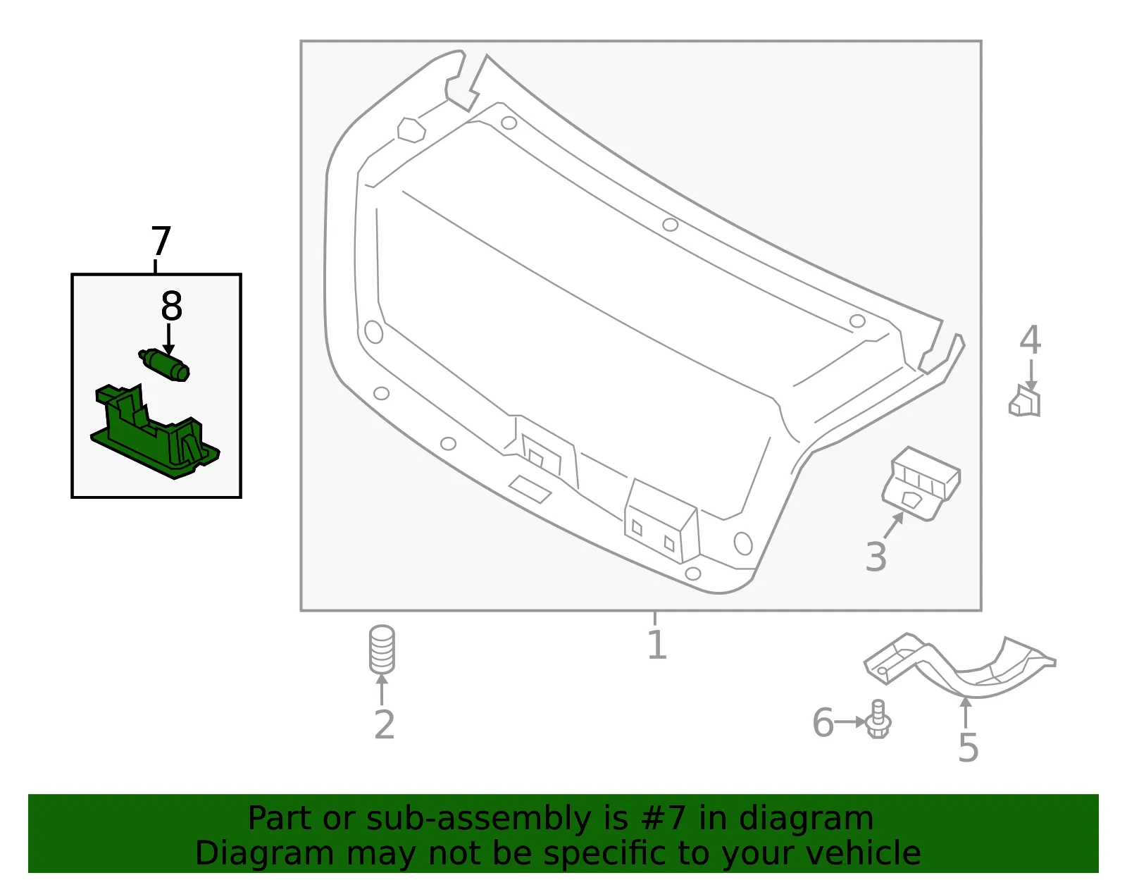 Trunk Lamp - Kia (92601-B1000) - view 2