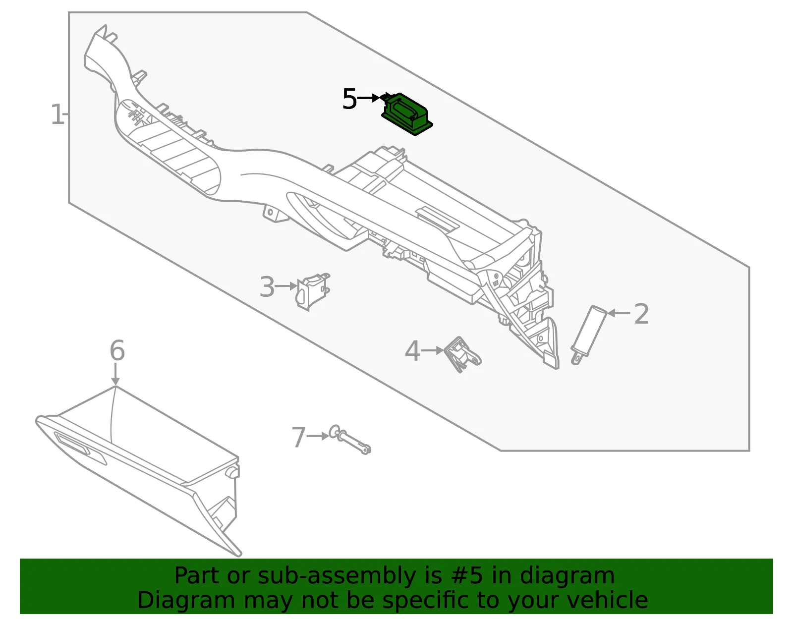 Glove Box Lamp - Kia (92601-M5000) - view 2