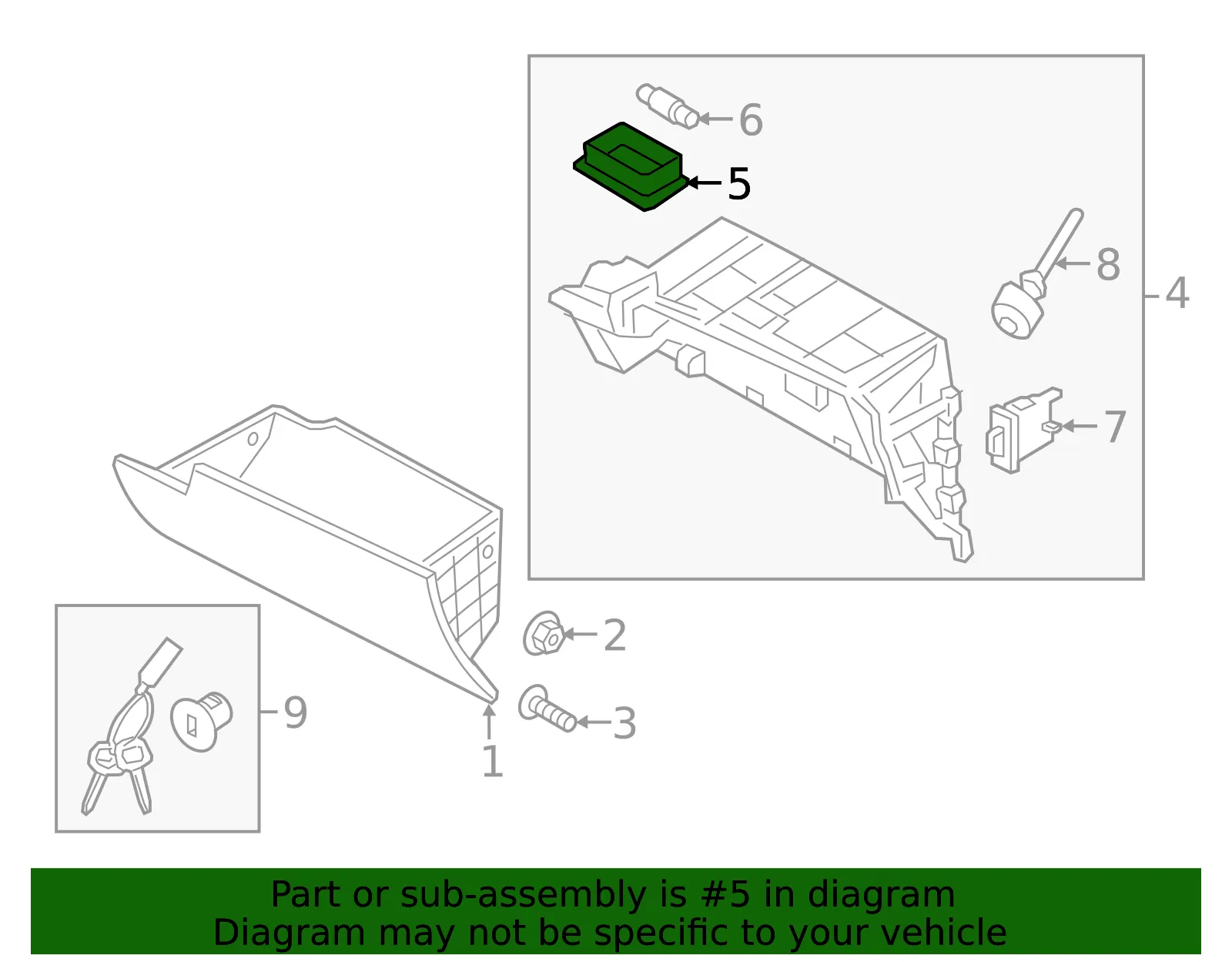 Glove Box Lamp - Kia (92620-33000) - view 2