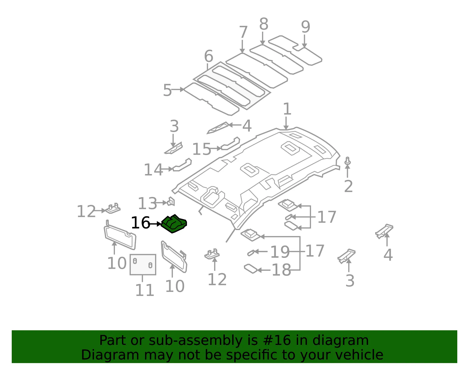 Map Lamp Assembly - Kia (92800-1D000RU) - view 2