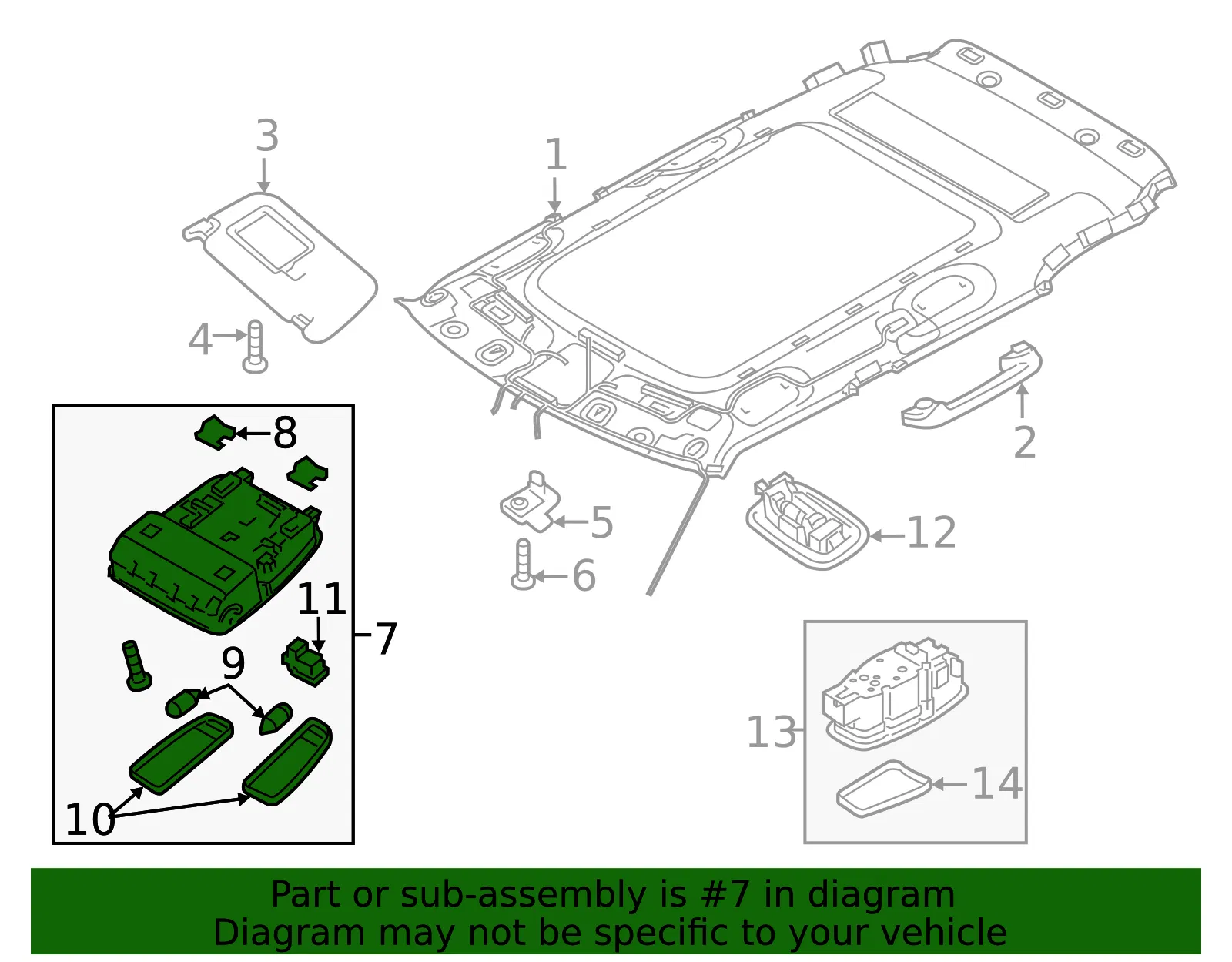 Overhead Lamp - Kia (92800-B2010EQ) - view 2
