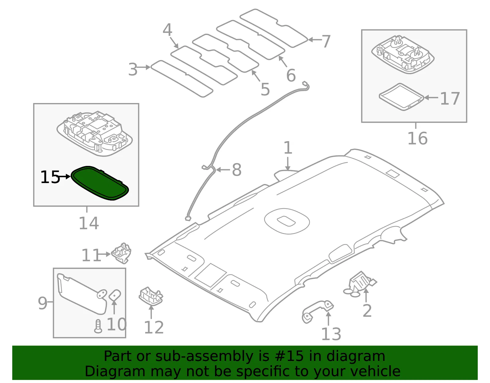 O'head Lamp Lens - Kia (92851-C5000) - view 2