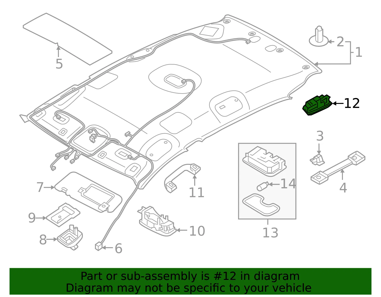 Courtesy Lamp - Kia (92870-J7050GYT) - view 2