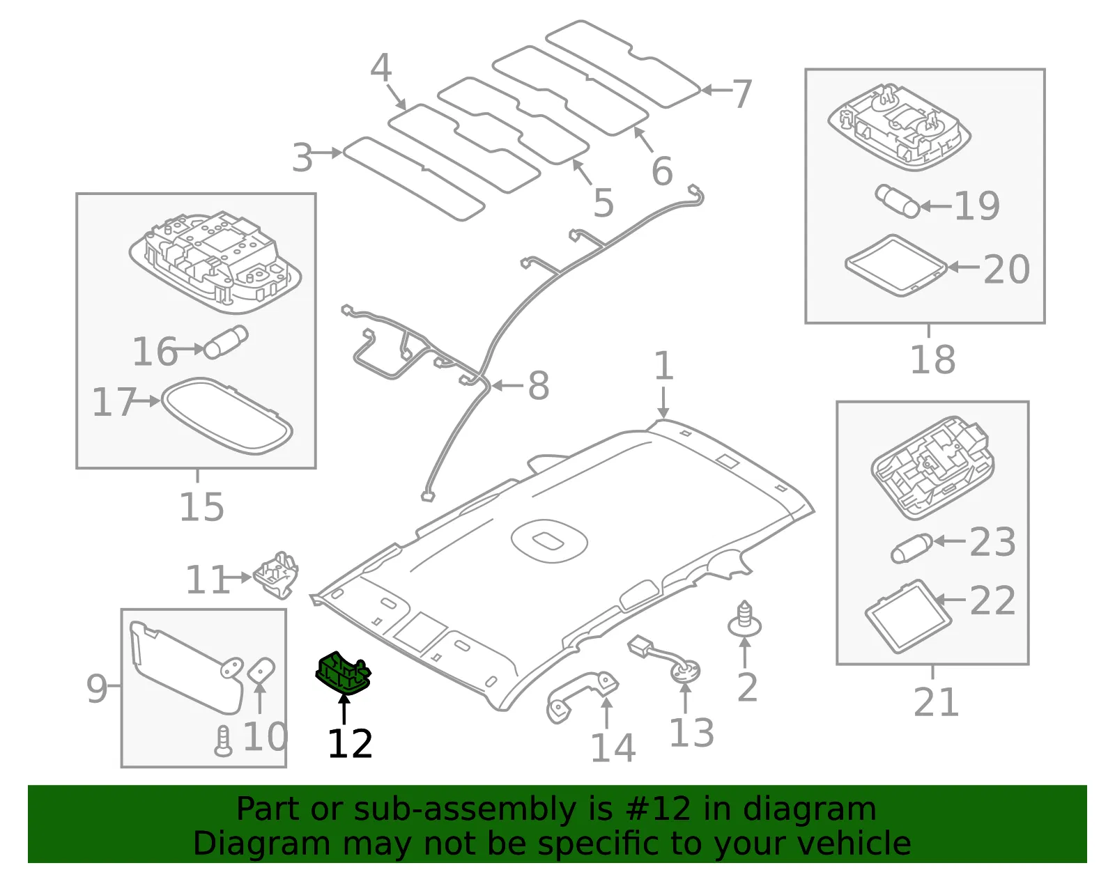 Vanity Lamp - Kia (92890-1M000J7) - view 2
