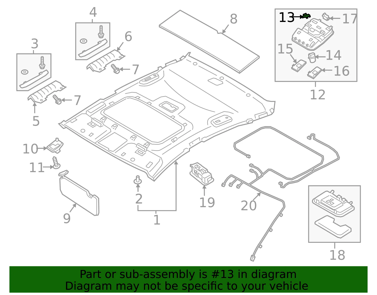 Dome Lamp Assembly Clip - Kia (92895-3Y000) - view 2