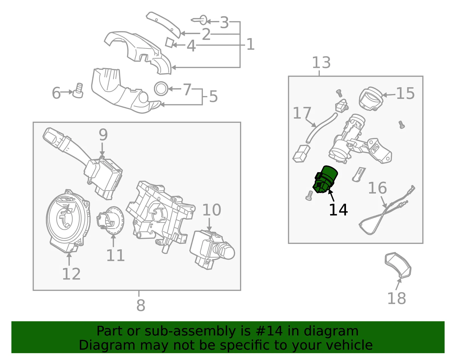 Ignition Switch - Kia (93110-2D000) - view 2