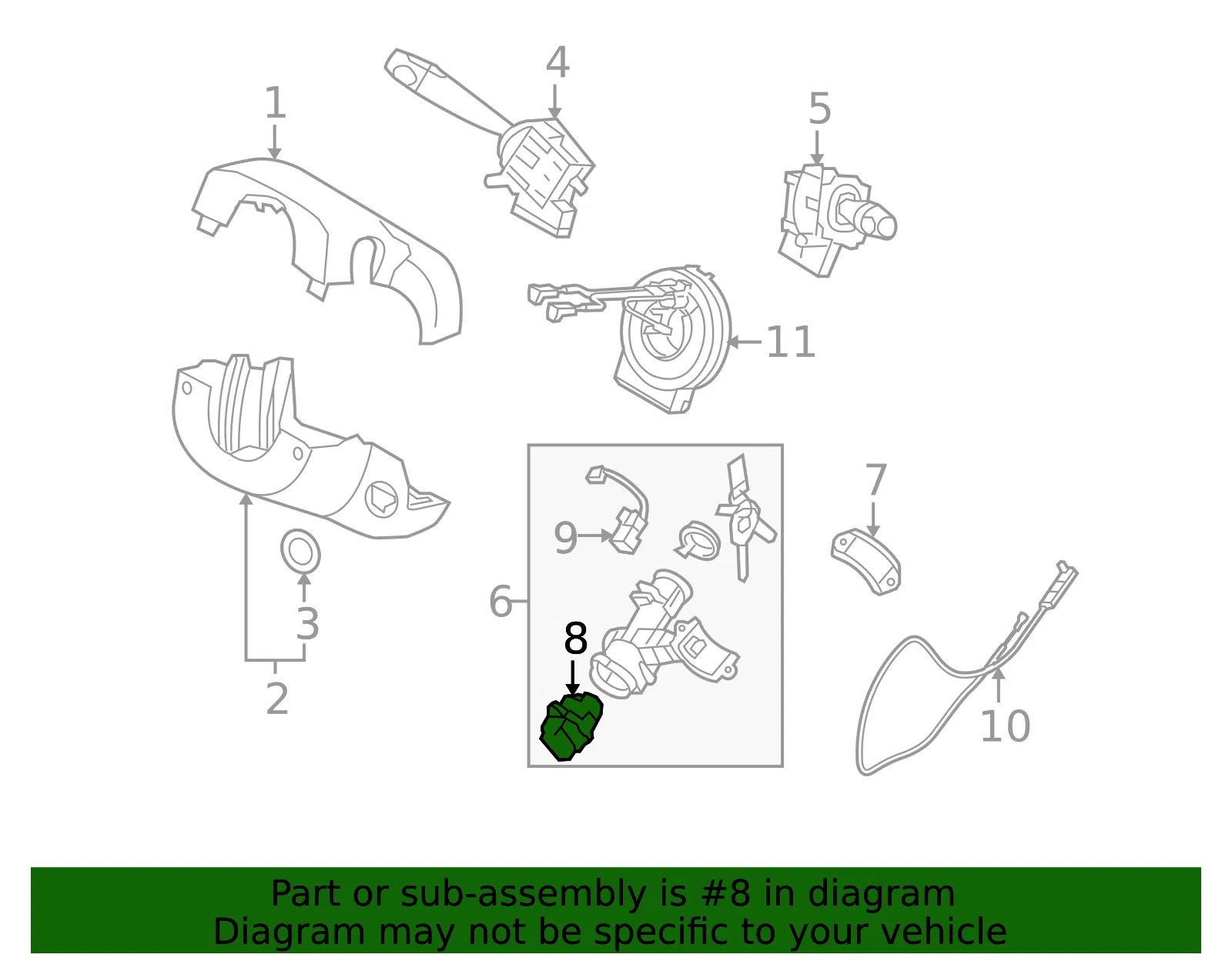 Ignition Switch - Kia (93110-3K000) - view 2