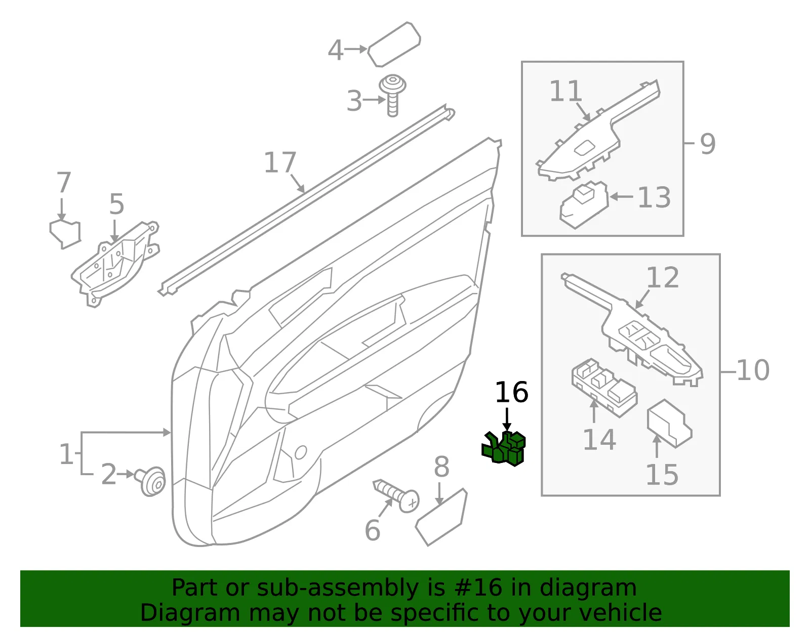 Memory Switch - Driver's Side (LH) - Kia (93250-D4000SA1) - view 2