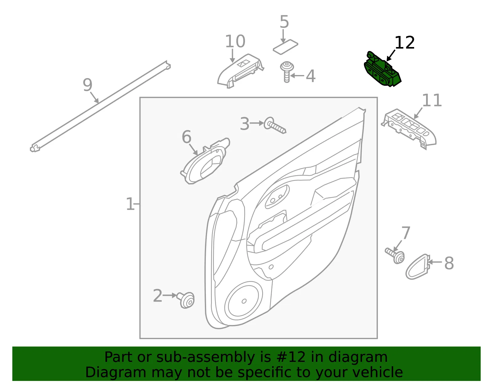 Memory Switch - Driver's Side (LH) - Kia (93250-G5000) - view 2