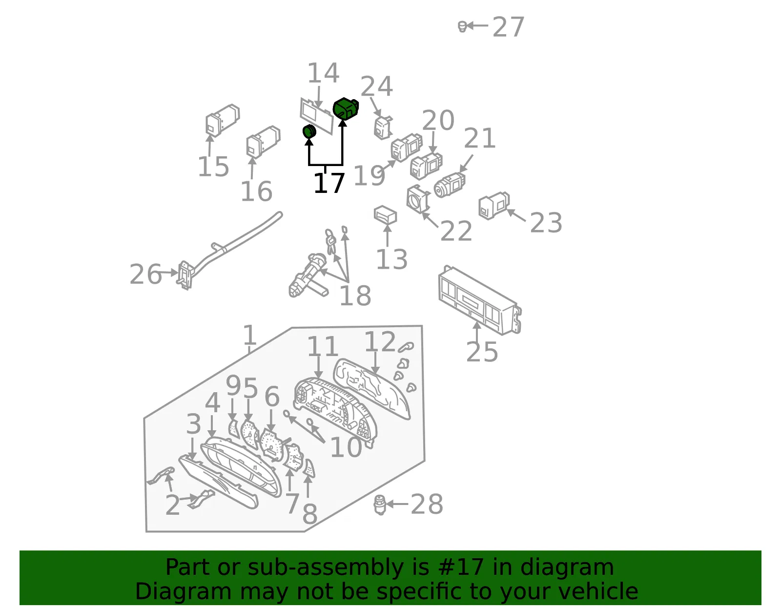 Control Switch - Kia (93260-3E200FC) - view 2