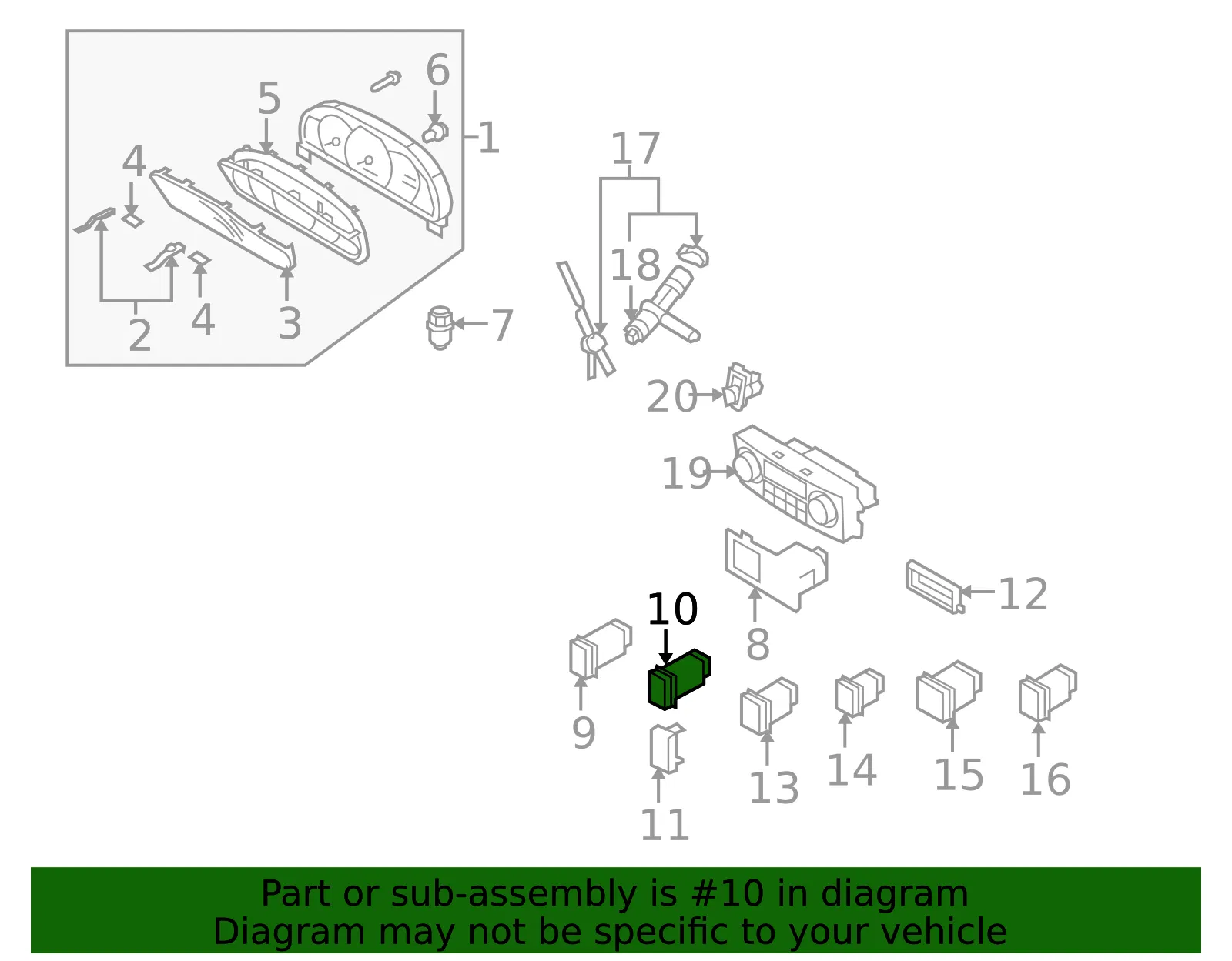 Stab Control Switch - Kia (93265-3E600WK) - view 2