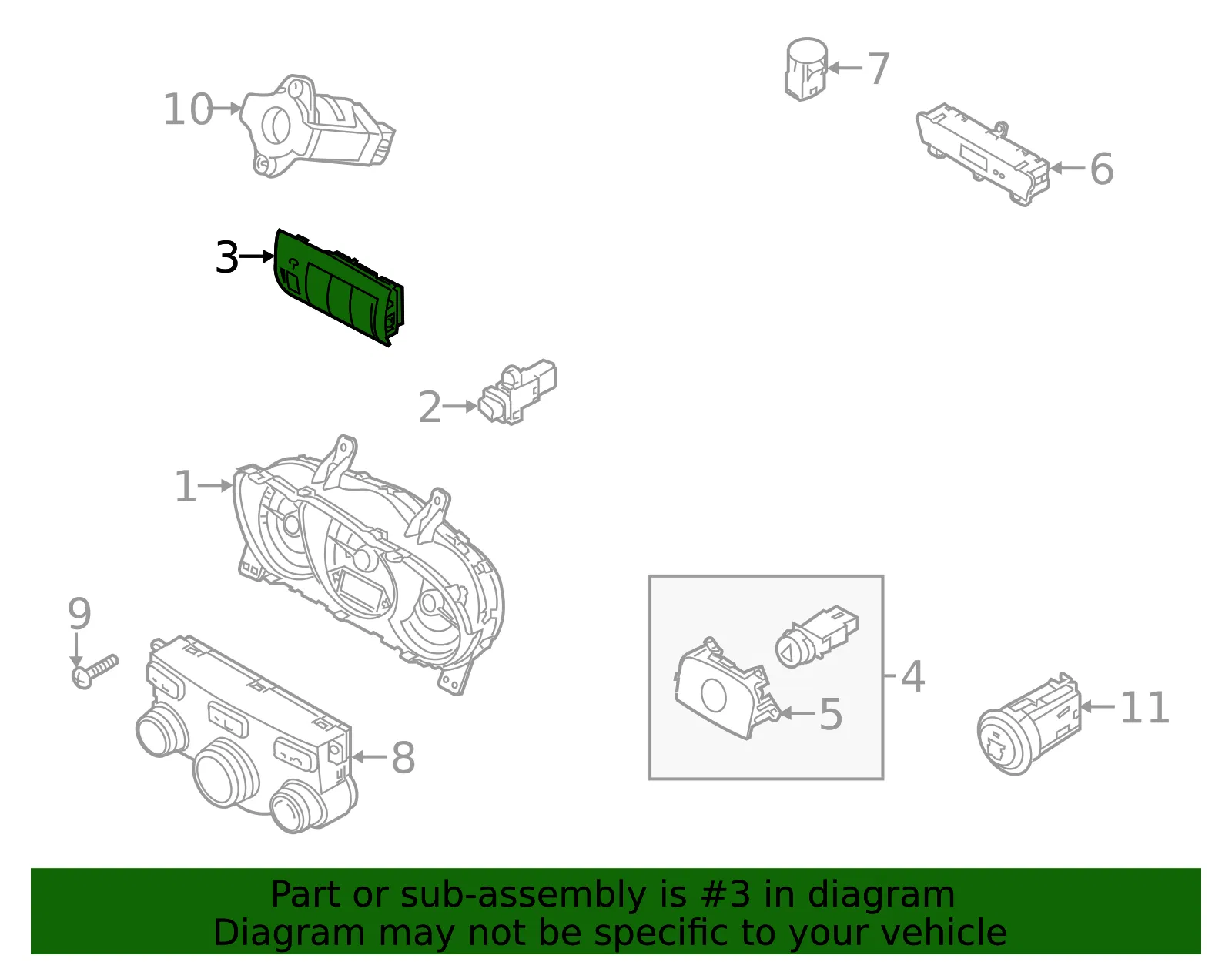 Stab Control Switch - Kia (93300-1M0802I) - view 2