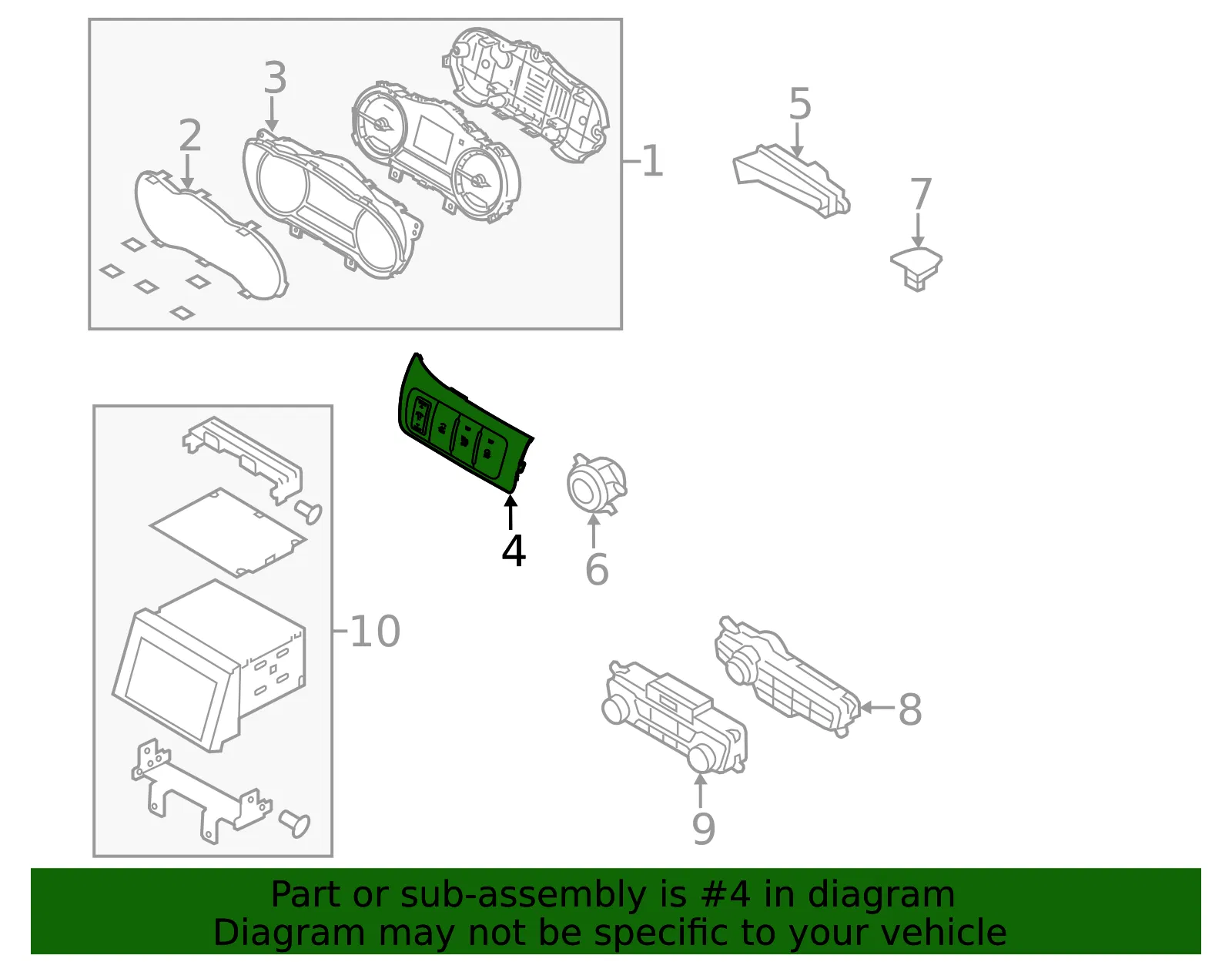 Switch Assembly - Kia (93300-4C600UP) - view 2