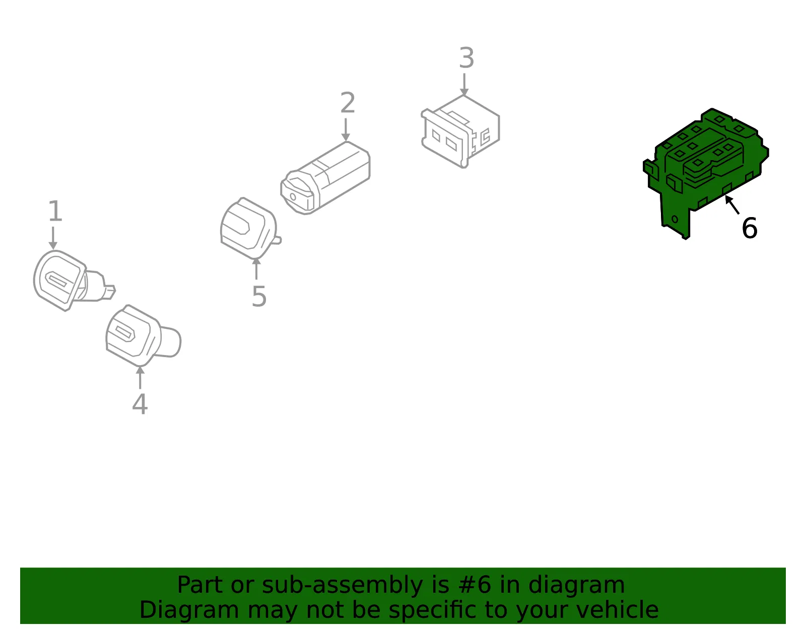 Switch Assembly - Kia (93300-D4DT0WK) - view 2