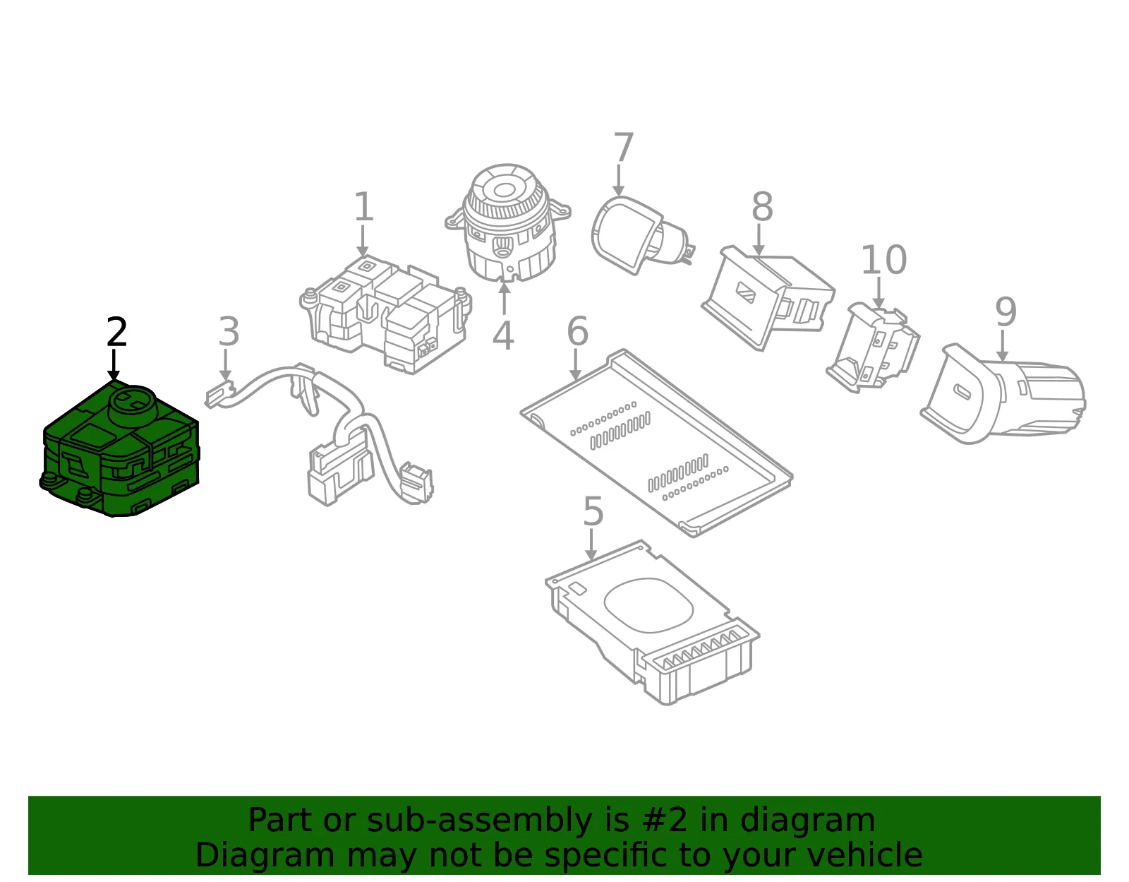 Switch Assembly - Kia (93301-P1090) - view 2