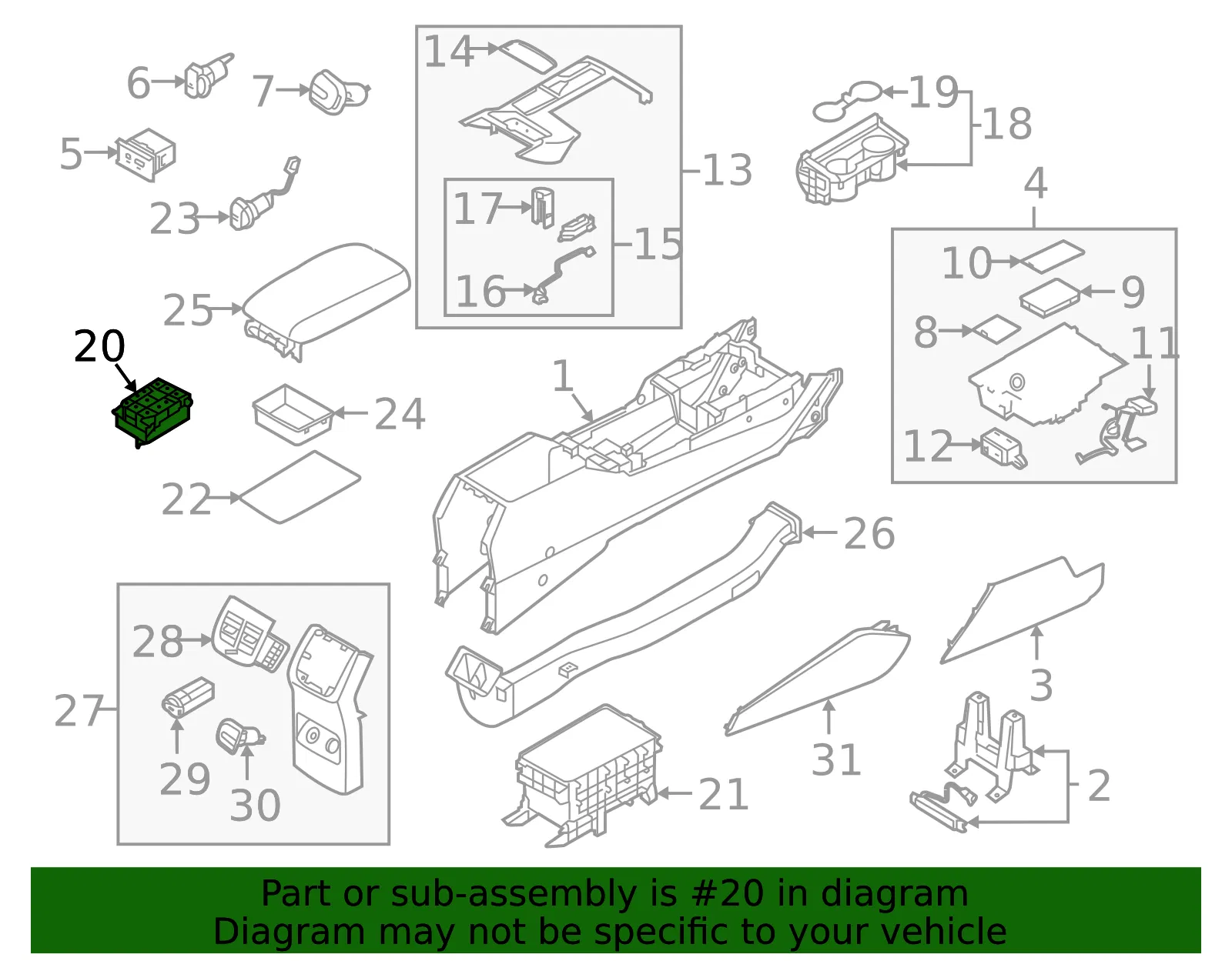 Switch Assembly - Kia (93310-F6380) - view 2