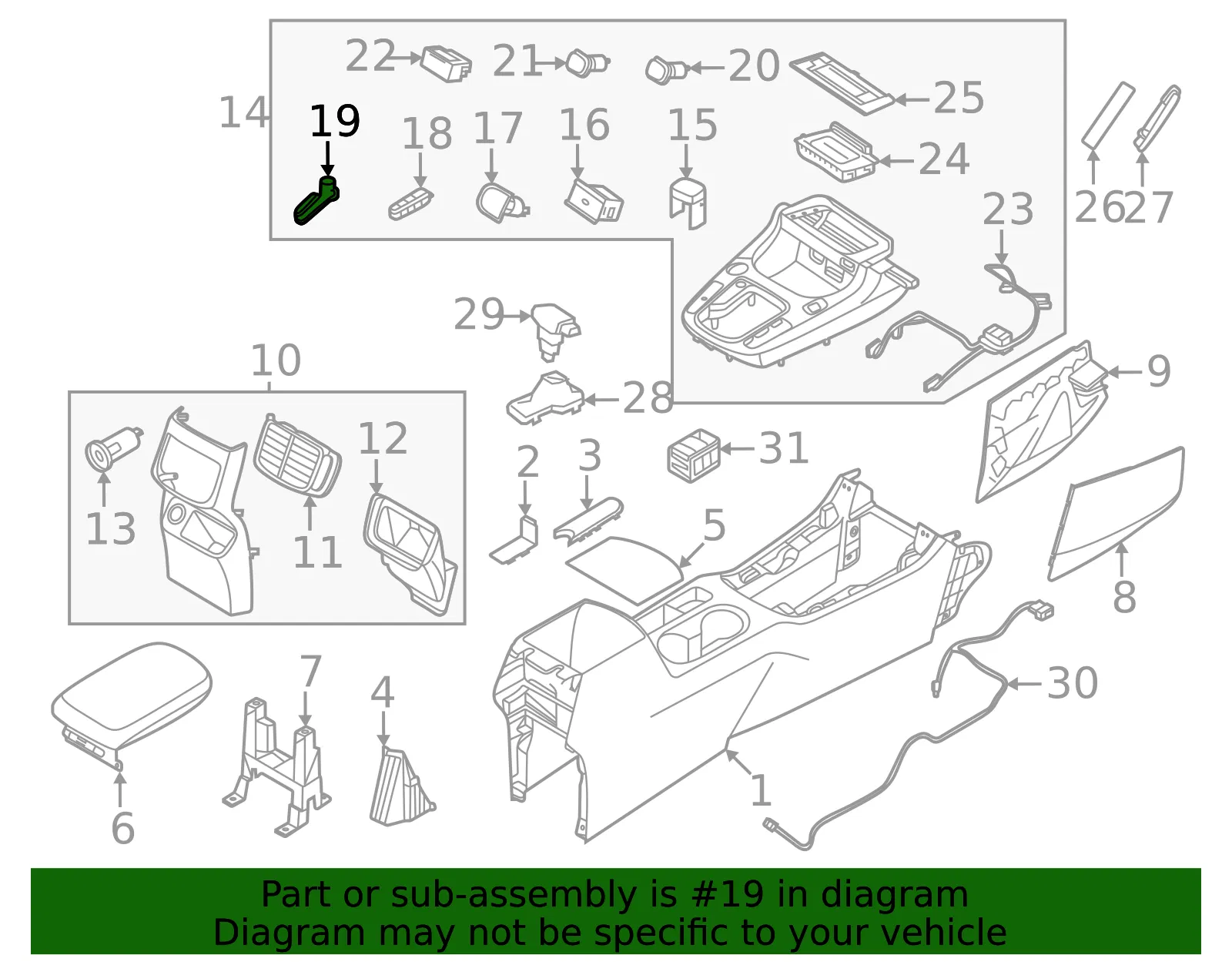 Switch Assembly - Kia (93310-Q5090) - view 2