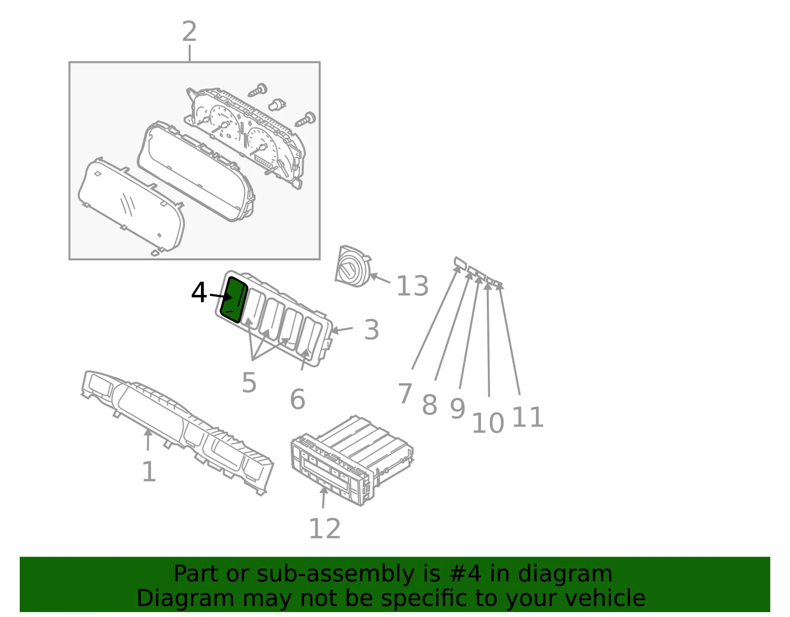 Switch Panel - Kia (93315-3F000NF) - view 2