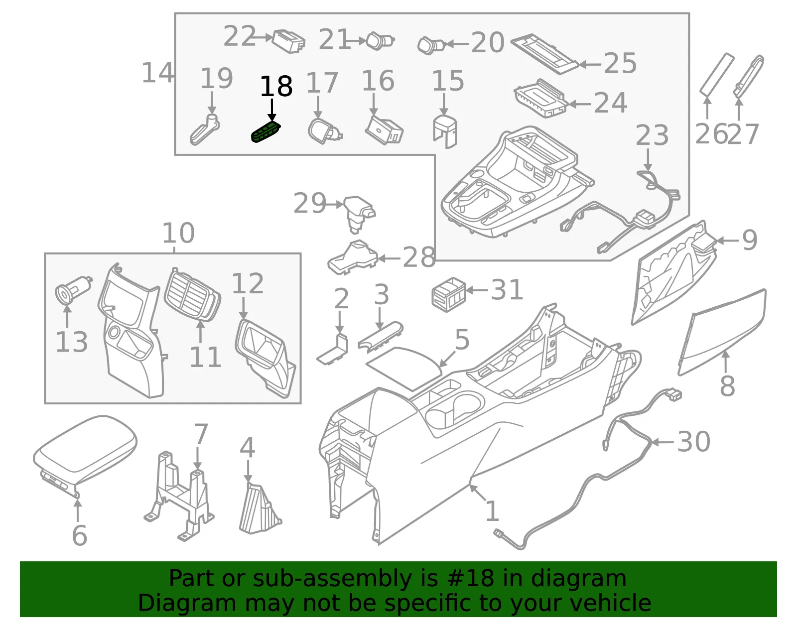 Select Switch - Kia (93315-Q5280) - view 2