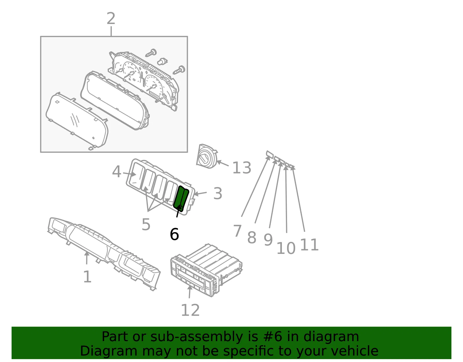 Switch Panel - Kia (93320-3F001LK) - view 2