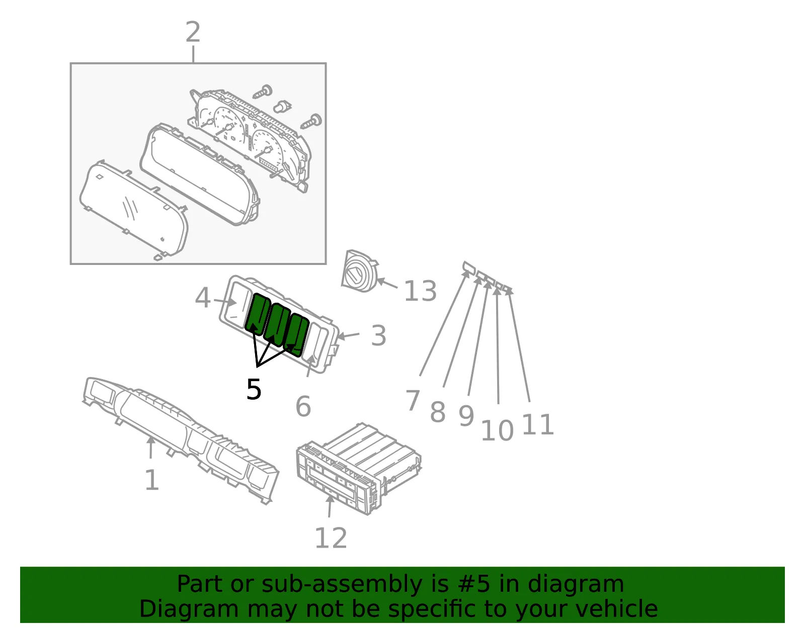 Switch Panel - Kia (93355-3F000) - view 2