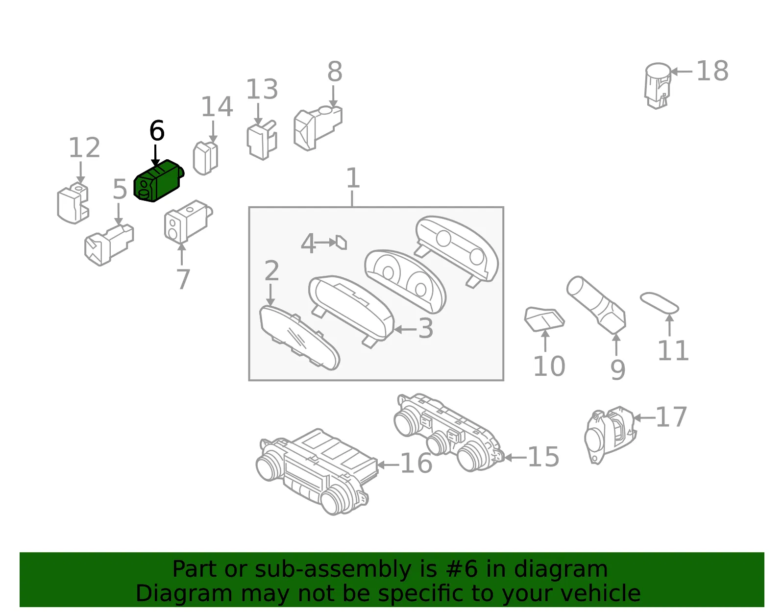 Headlamp Switch - Kia (93370-2G000VA) - view 2