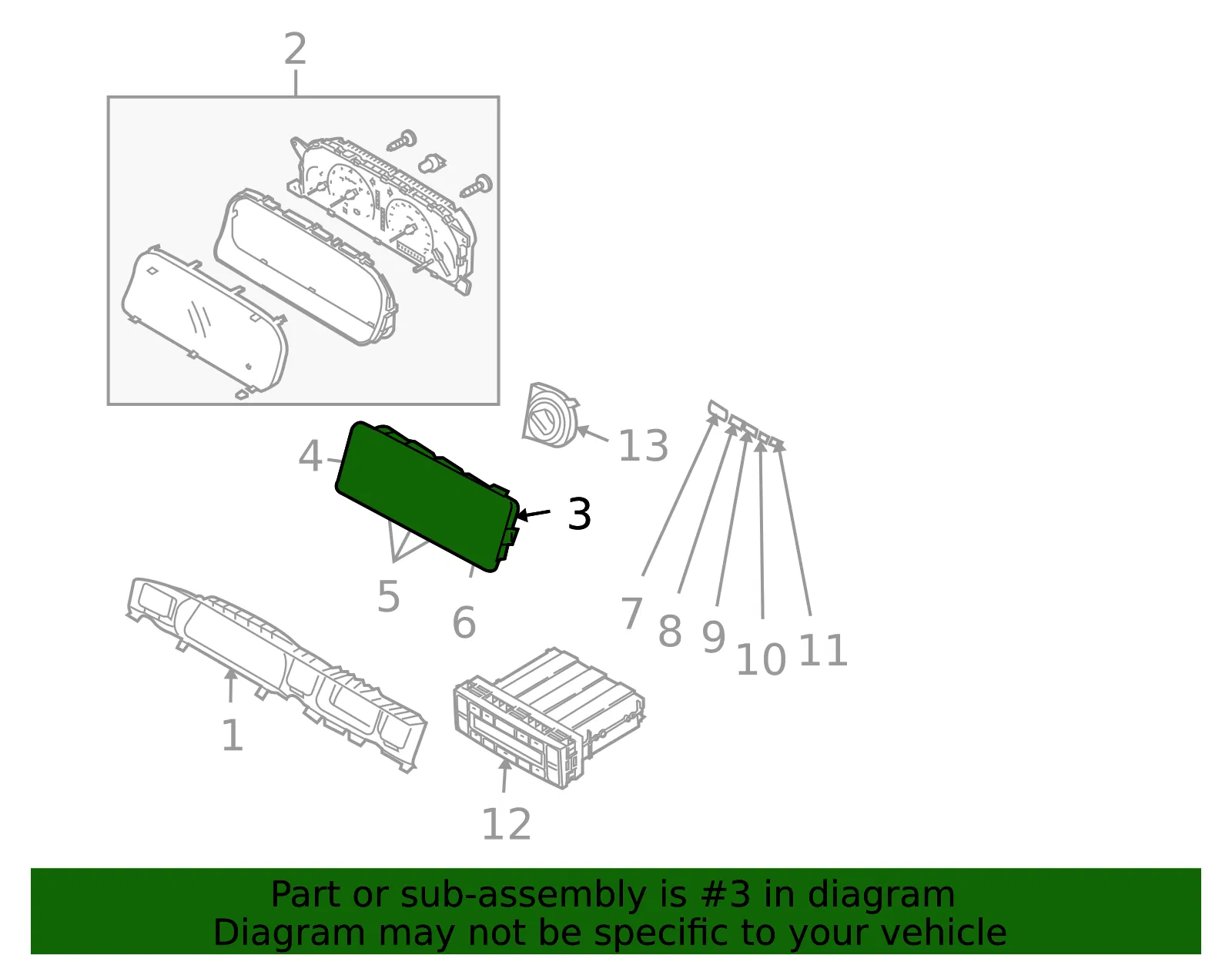 Switch Panel - Kia (93370-3F000NF) - view 2