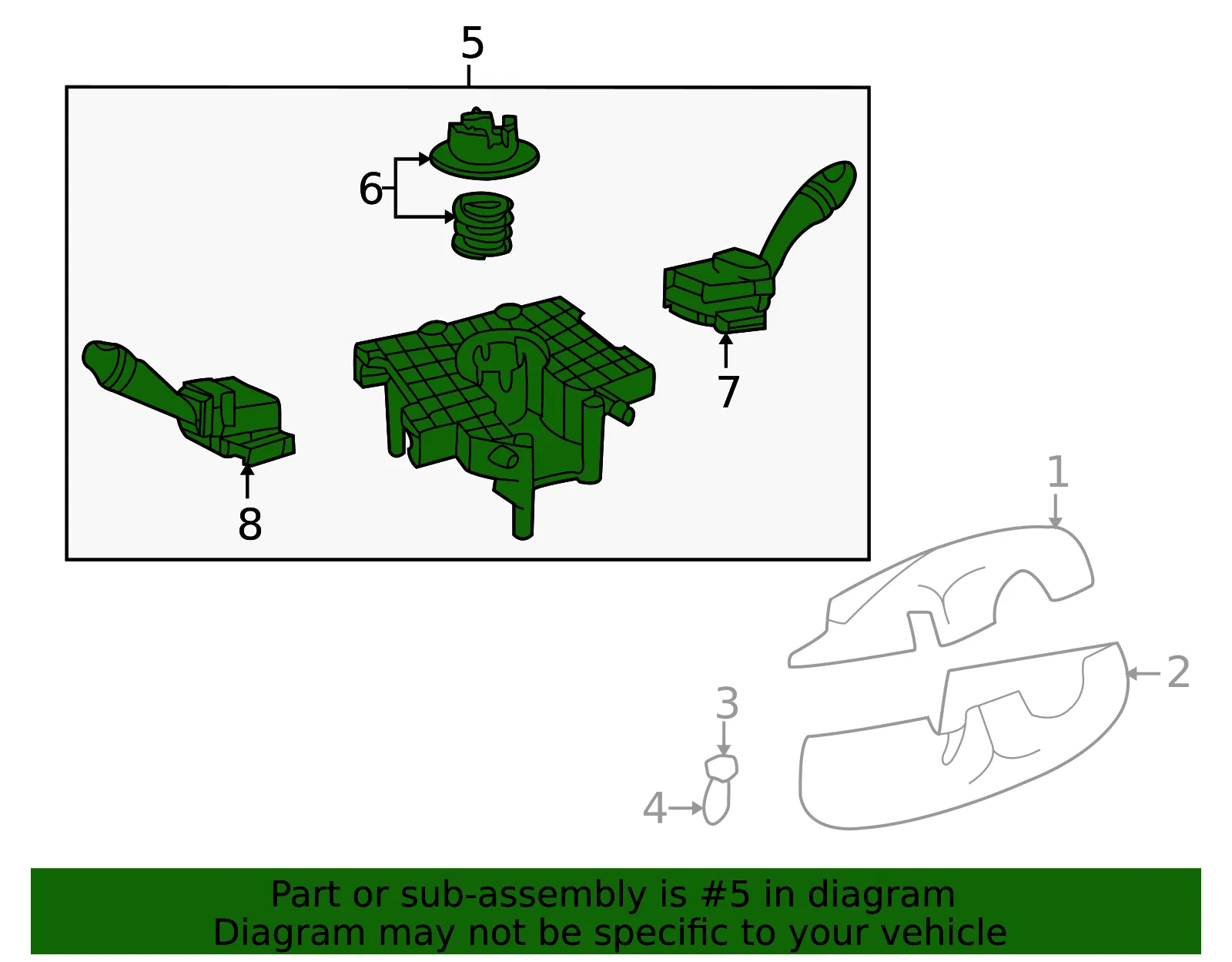 Multi-Function Switch - Kia (93400-3C510) - view 2
