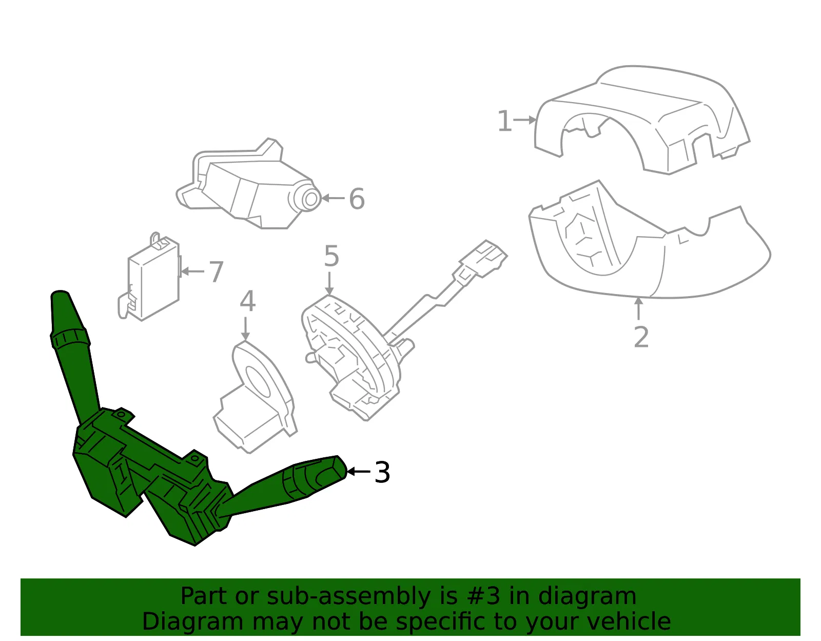 Multi-Function Switch - Kia (93400-3T141) - view 2