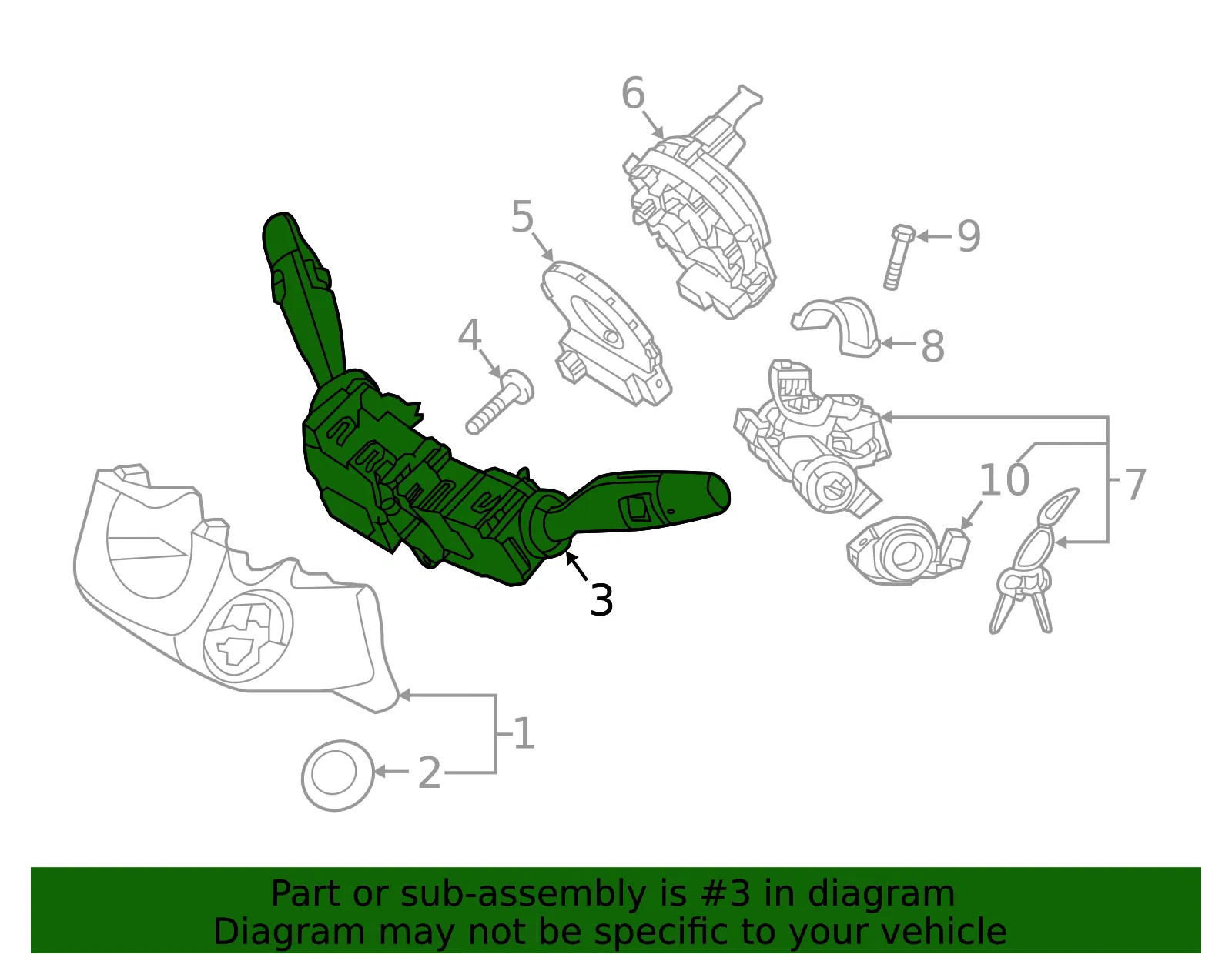 Multi-Function Switch - Kia (93400-C6550) - view 3