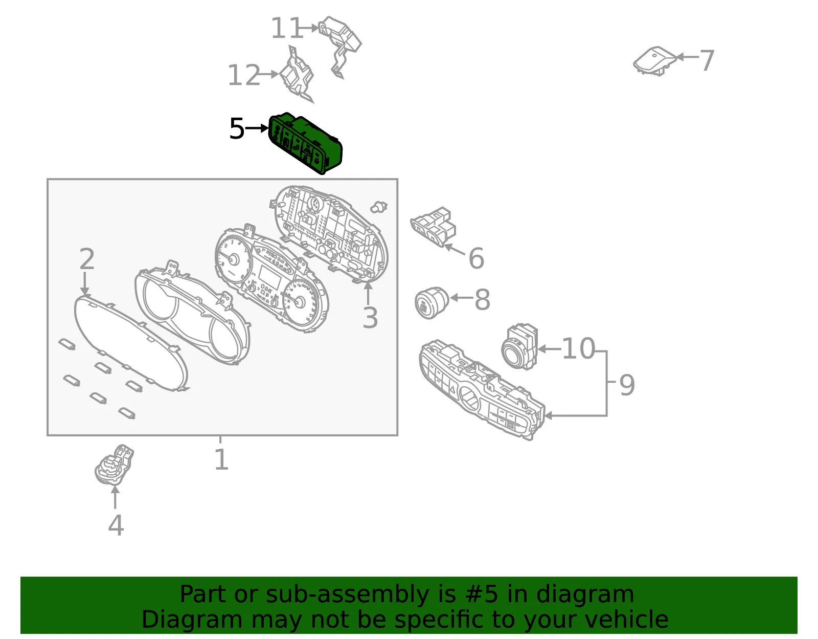 Multi Switch - Kia (93400-D4710) - view 2