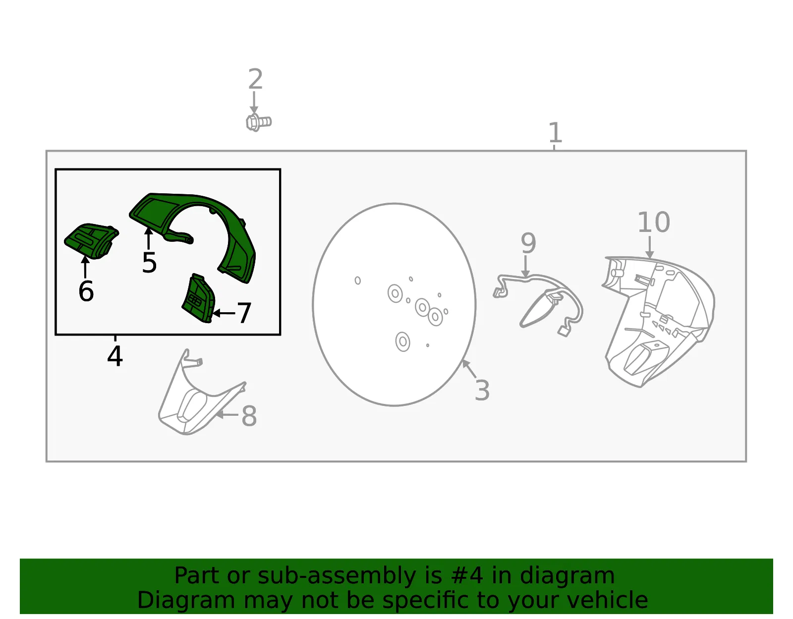 Multi-Function Switch - Kia (93400-Q5550) - view 2