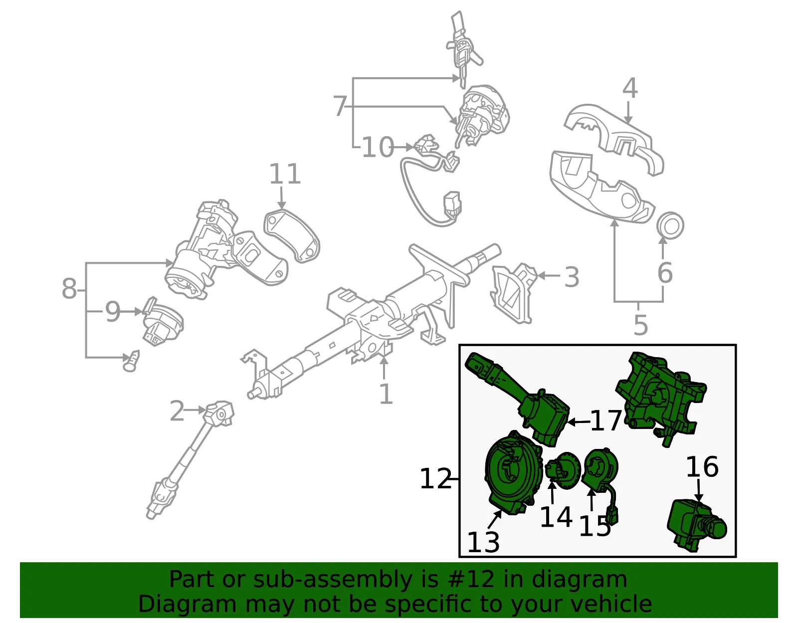 Multi-Function Switch - Kia (93401-1F021) - view 2