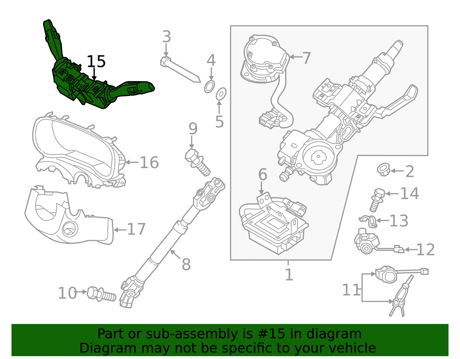 Multi-Function Switch - Kia (93401-D9750) - view 2