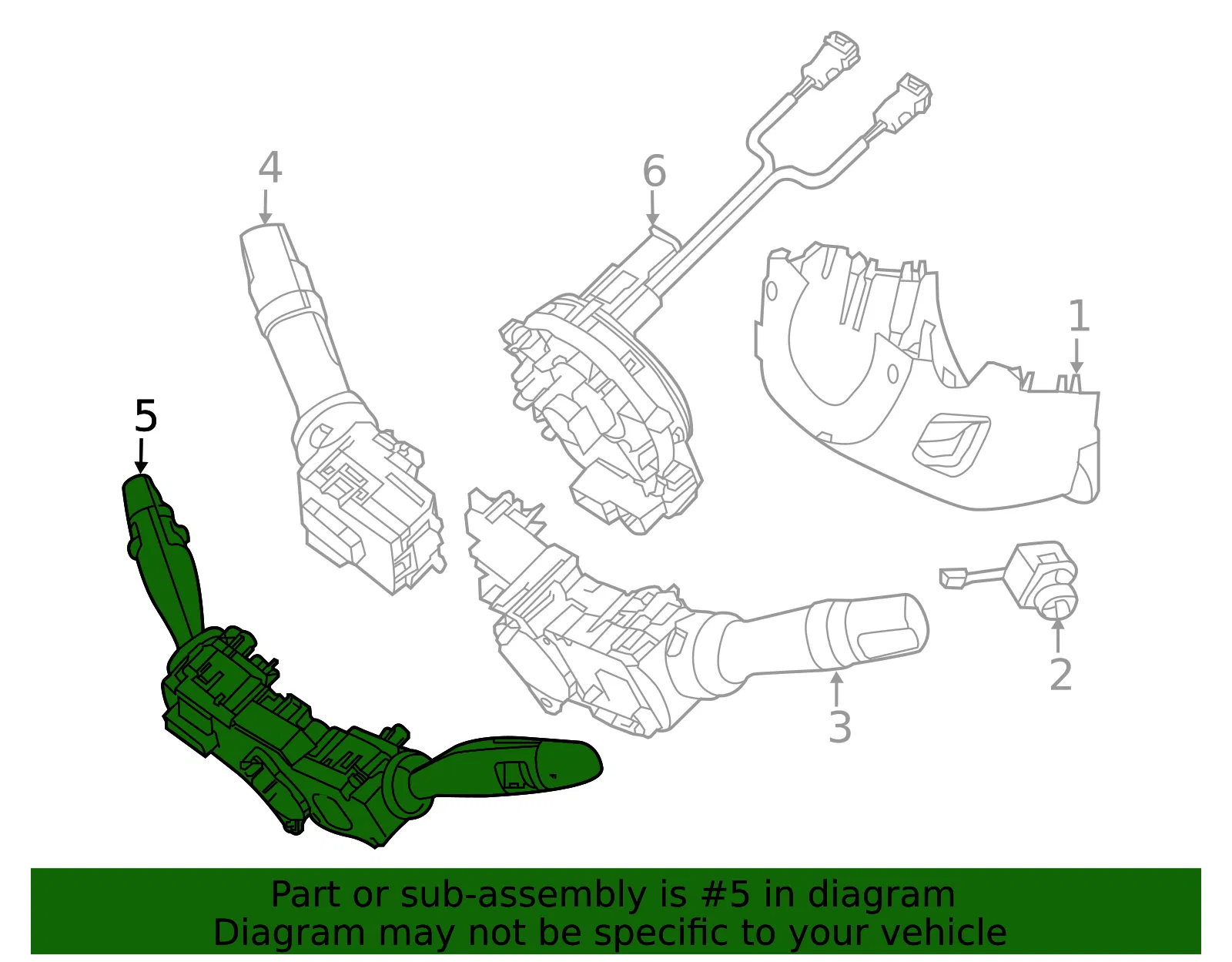 Multi-Function Switch - Kia (93406-F6512) - view 2