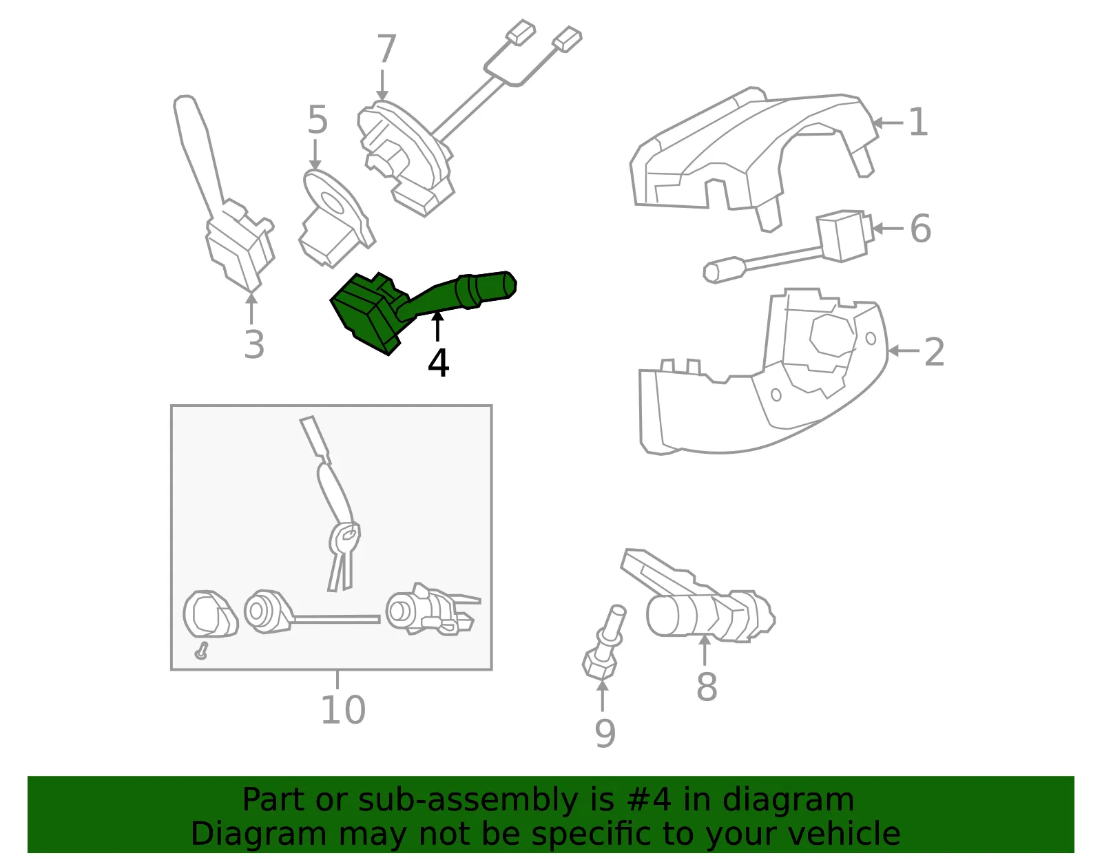 Multi-Function Switch - Kia (93410-2J010) - view 2