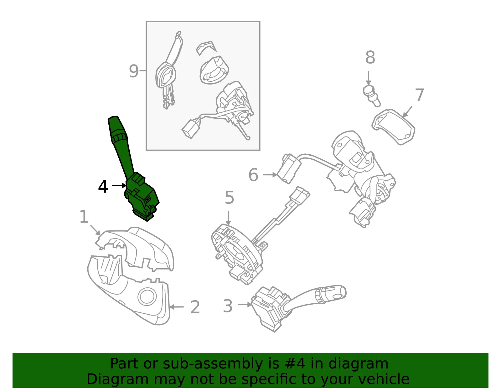 Wiper Switch - Kia (93420-1D200) - view 2