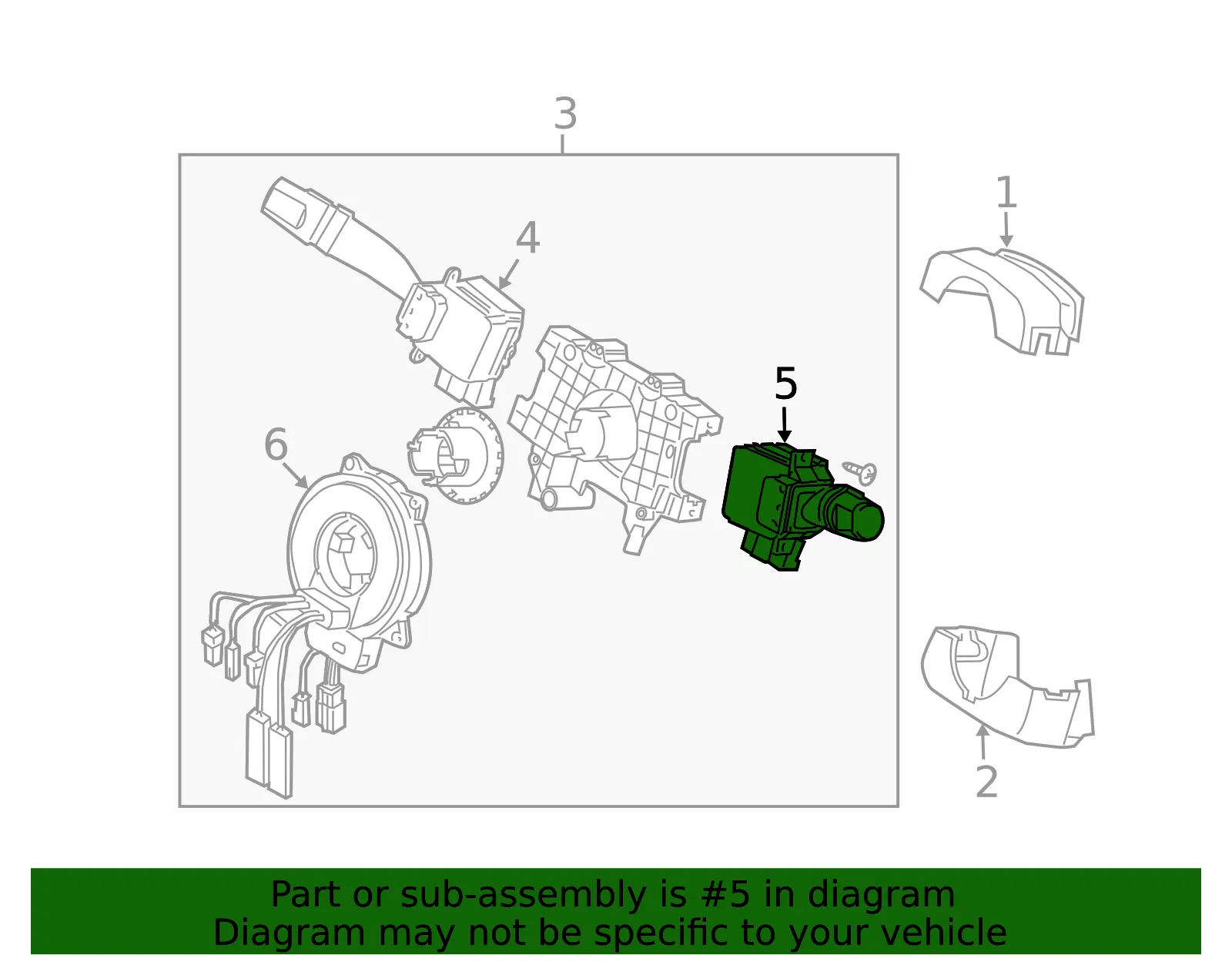 Wiper Switch - Kia (93420-3E030) - view 3