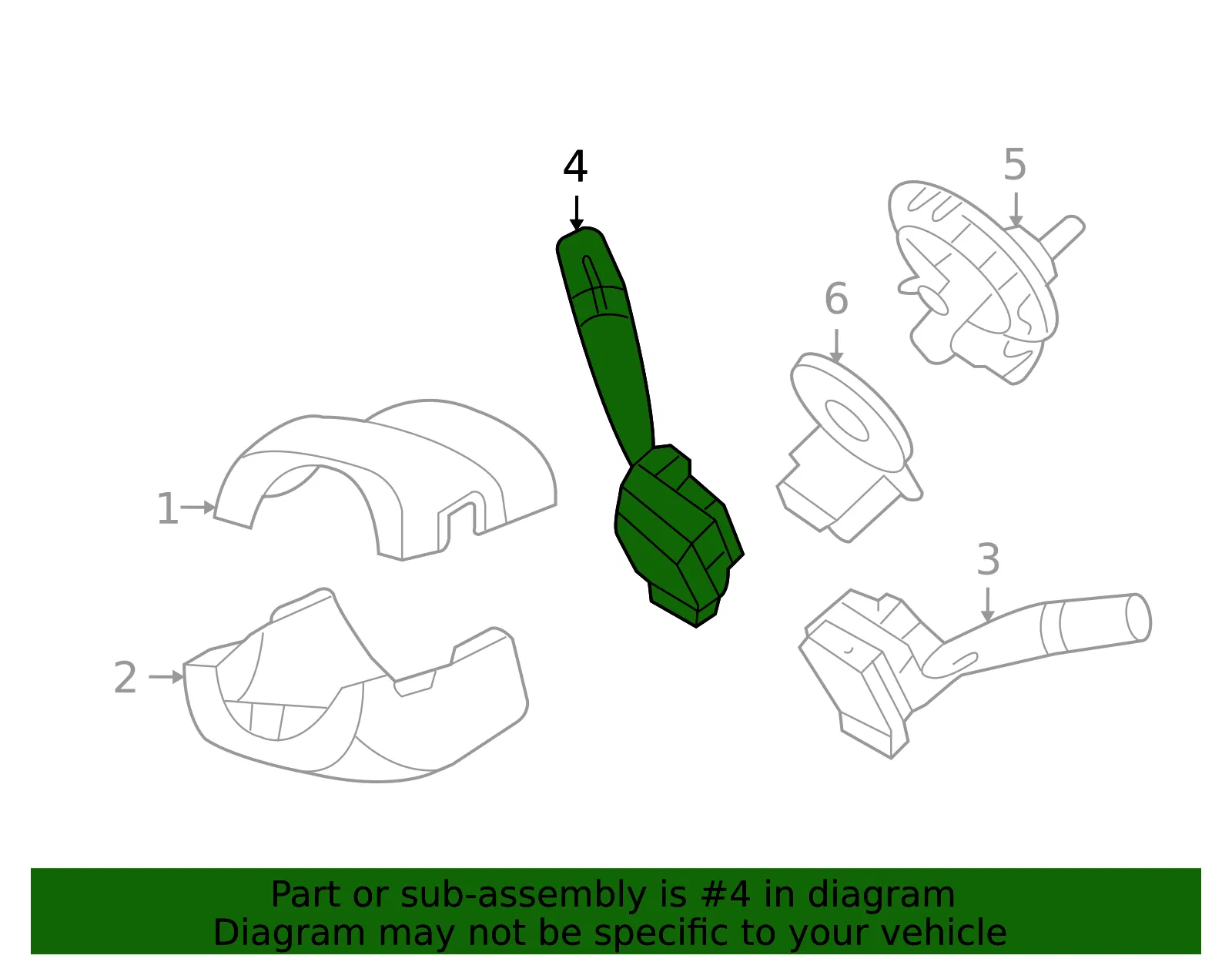 Wiper Switch - Kia (93420-4D202) - view 2